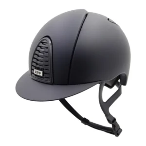 KEP Cromo 2.0 Matt/Matt casco da equitazione con visiera extra, compatibile con app Dark Blue 051-x-058