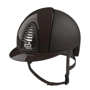 KEP Cromo 2.0 Textile/Polish casco da equitazione con visiera extra, compatibile con app Brown/Brown 059-x-062