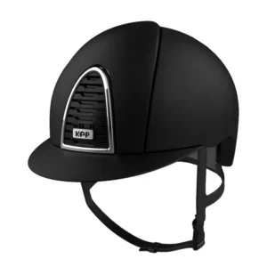 KEP Cromo 2.0 Textile/Raw casco da equitazione con visiera extra, compatibile con app Black 059-x-062