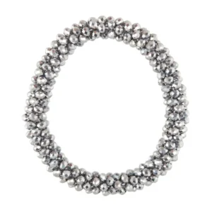 Kiki scrunchie con decorazione di cristalli Silver Taglia unica