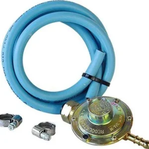 Kit completo di montaggio per bombola gas con regolatore taratura fissa