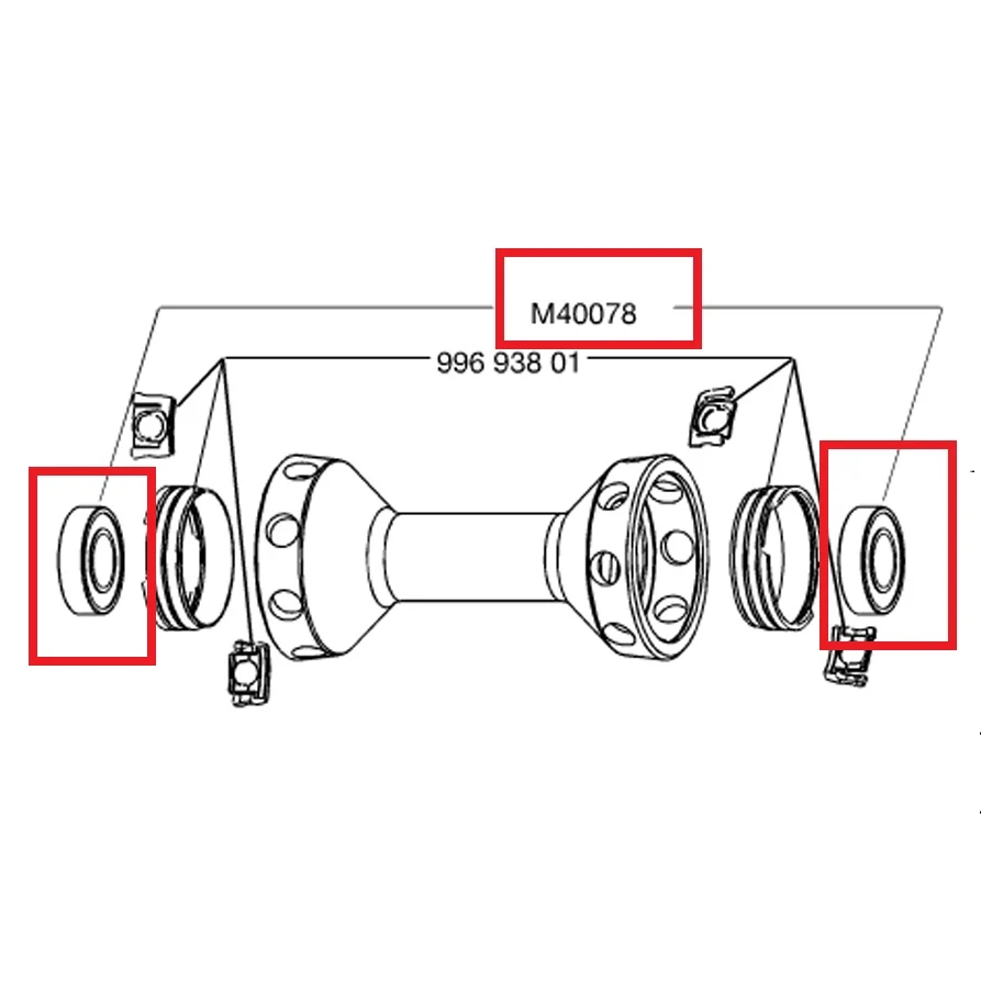 Kit 2 cuscinetti mozzo anteriore MAVIC 6901 12x24x6mm