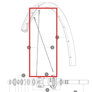 Kit di 12 raggi MAVIC CROSSMAX LIGHT 29'' 294mm Ar