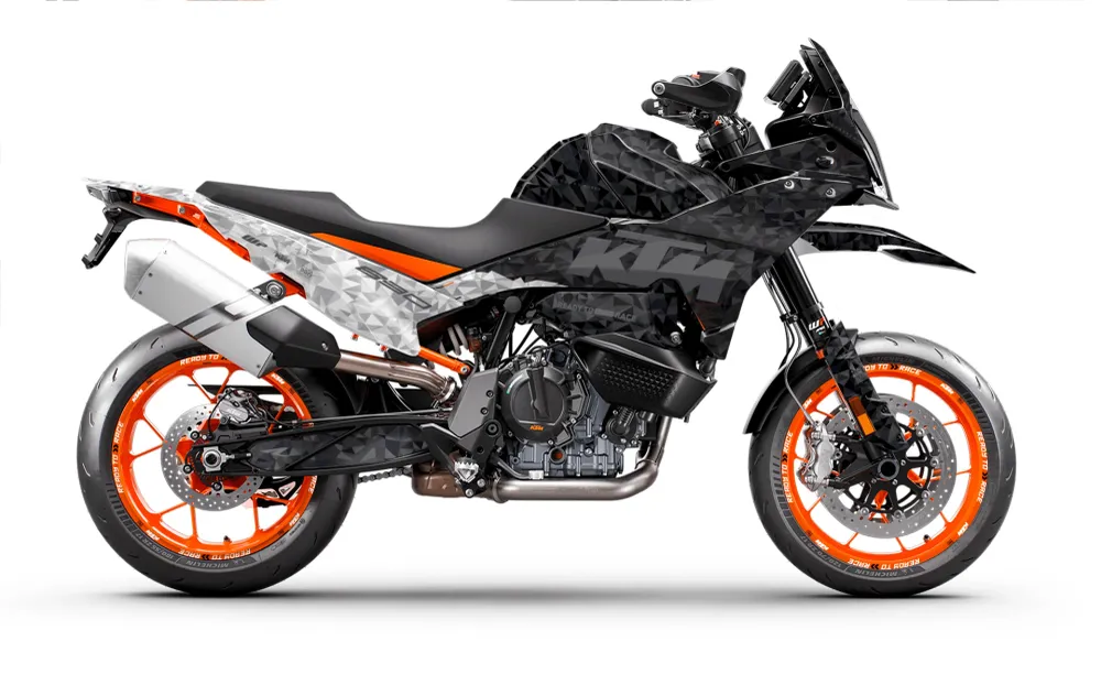 KTM 890 SMT GRAFICHE - "Polyatomic" (Nero/Bianco)