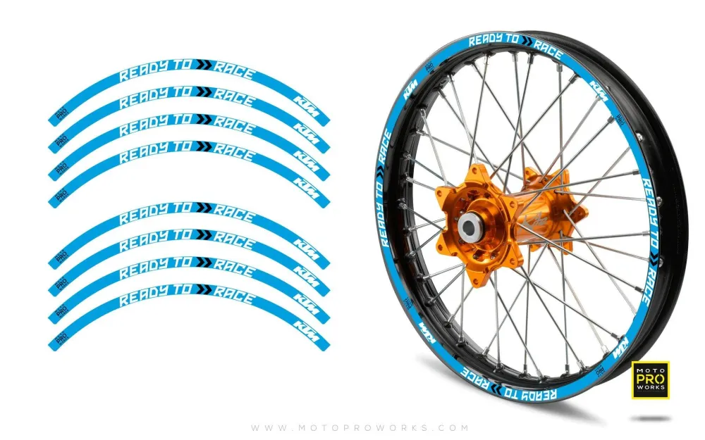 Strisce per cerchi - KTM "Ready To Race" (Blue)