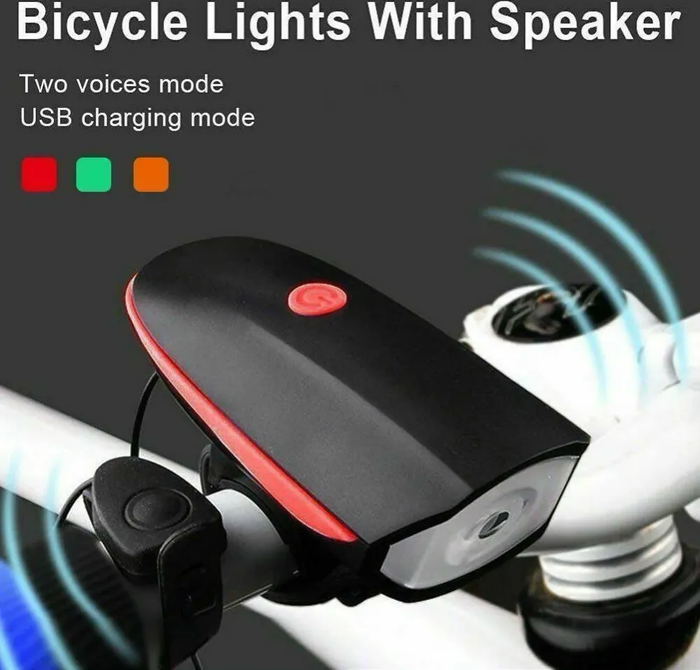 LAMPADA FARETTO LED PER MANUBRIO BICI BICICLETTA BIKE BATTERIA RICARICABILE USB