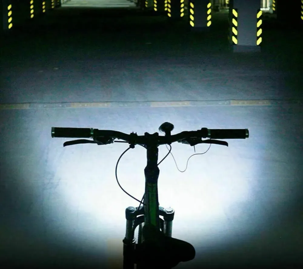 LAMPADA FARETTO LED PER MANUBRIO BICI BICICLETTA BIKE BATTERIA RICARICABILE USB