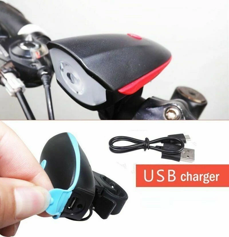 LAMPADA FARETTO LED PER MANUBRIO BICI BICICLETTA BIKE BATTERIA RICARICABILE USB