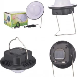 Lampada Lanterna Led Da Campeggio Con Gancio Sostegno Emergenza Ricarica Solare