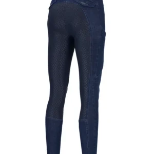 Laure Pantaloni da equitazione stile jeans con full grip Denim Blue 32
