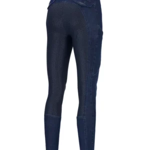 Laure Pantaloni da equitazione stile jeans con full grip Denim Blue 46
