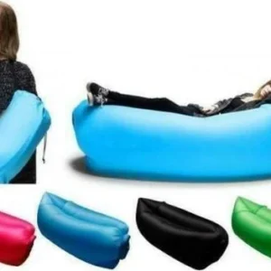 LETTINO GONFIABILE MARE SACCO AD ARIA DIVANO BANANA LETTO SOFA MATERASSO SDRAIO