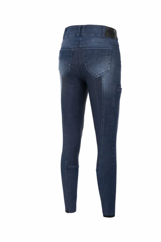 Lisha Pantaloni da equitazione da donna denim con full grip Denim Blue 44