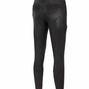 Lisha Pantaloni da equitazione da donna denim con full grip Black/Denim 34