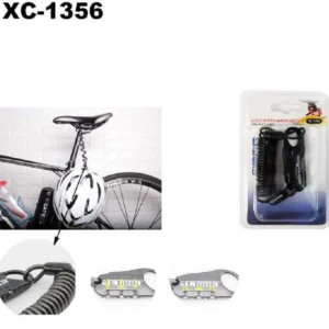 Lucchetto Antifurto Cavo Molla Spirale Per Moto Bici Casco Combinazione Xc1356