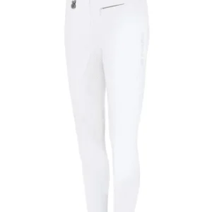Lucinda Pantaloni da equitazione bianchi con grip e fullseat White 76