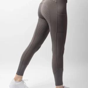 Macy pantaloni da equitazione termici con grip completo Pewter grey 42