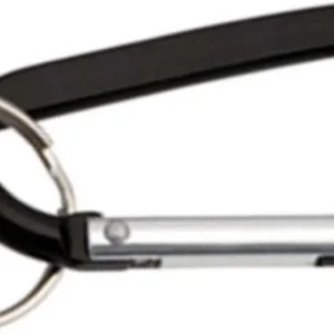MAGGI GROUP - MOSCHETTONE ALLUMINIO COLORATO 6MM CON ANELLO PORTACHIAVI - COLORE NERO