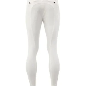 Maikel pantaloni da equitazione da uomo con full seat silicone Snow white 44