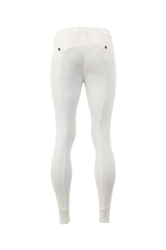 Maikel pantaloni da equitazione da uomo con knee grip silicone Snow white 46