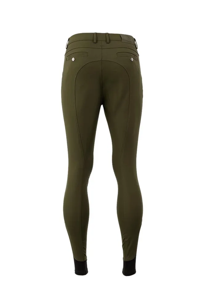 Maikel pantaloni da equitazione da uomo con knee grip silicone Forest Green 52