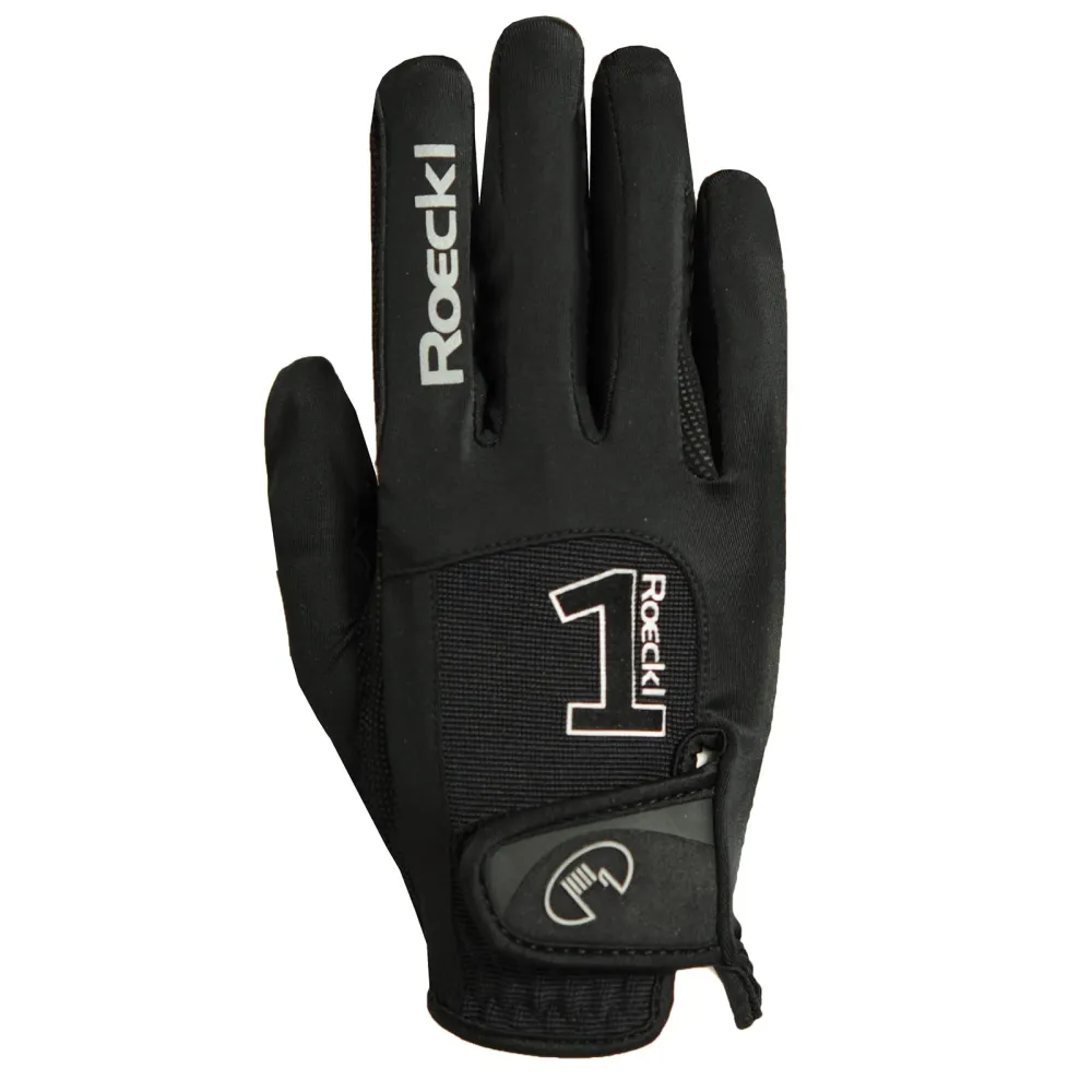 Mansfield Guanti da equitazione Black 6