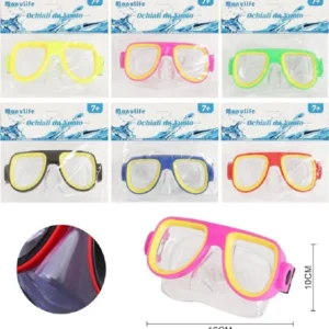 Maschera Nuoto Immersioni Mare Piscina Estate Bambini 16x10cm Vari Colori 605411