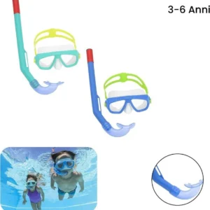 Maschera Da Snorkeling Con Boccaglio Bambini Fun 3-6 Anni Colori Assortiti 24018