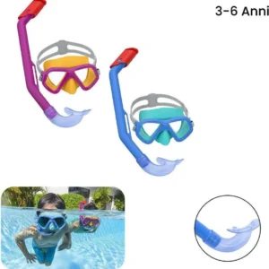 Maschera Da Snorkeling Con Boccaglio Per Bambini Glider Colori Assortiti 24023