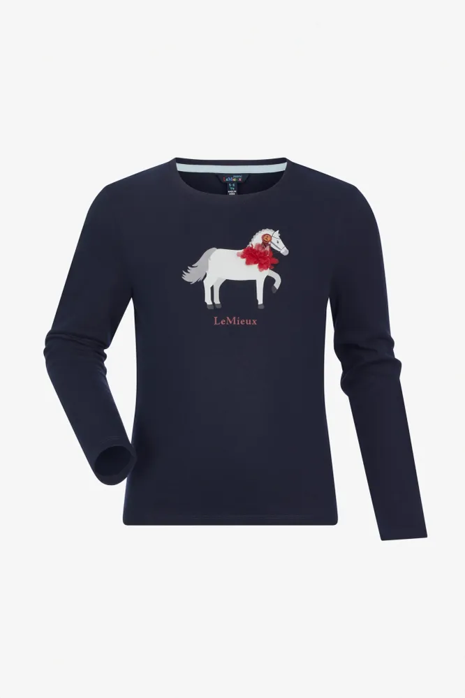Mini Jessie Long Sleeve Top Navy 9-10 anni