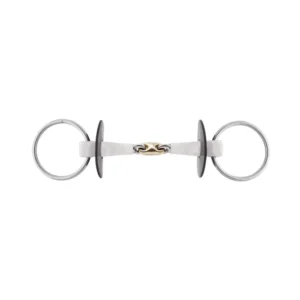 Nathe filetto ad anelli liberi, doppio snodo, 20 mm, con maglia centrale Sensogan, termoplast 145 mm