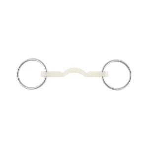 Nathe morso barra rigida dura, con passaggio lingua, 15 mm, termoplast 135 mm