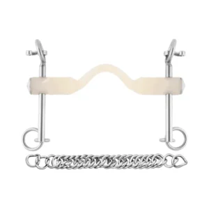Nathe morso da briglia, 20 mm, con passaggio lingua, aste corte, termoplast 125 mm