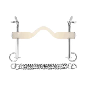 Nathe morso da briglia, 20 mm, con passaggio lingua, aste corte, termoplast 145 mm