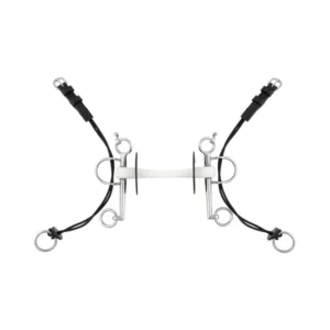 Nathe pelham gag, aste lunghe, barra, 20 mm, termoplast Silver 110 mm