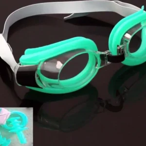 Occhialini Verde Nuoto Piscina Mare Sport Regolabili Con Tappi Per Naso Orecchie