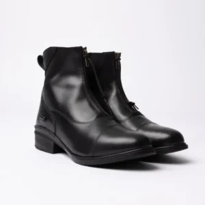 Oldenburg stivaletti jodhpur pelle con zip frontale Black 38