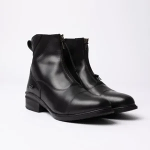 Oldenburg stivaletti jodhpur pelle con zip frontale Black 37
