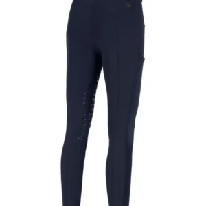 Oliva Athleisure Pantaloni da equitazione per spettacolo con grip al ginocchio, per donna Blue Nights 32