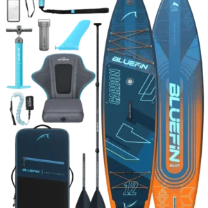 Paddleboard SUP gonfiabile premium da 12' arancione carbonio