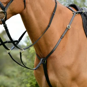 Pettorale Classic 3 punti con martingala scorrevole Black P
