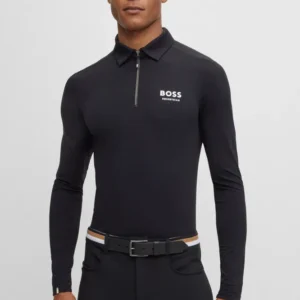 Polo da allenamento Elton Signature Stripe da uomo Black S