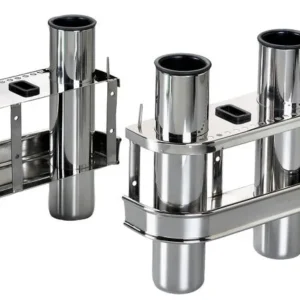 PORTACANNA DA PARETE ACCIAIO INOX VERSIONE PER 3 CANNE