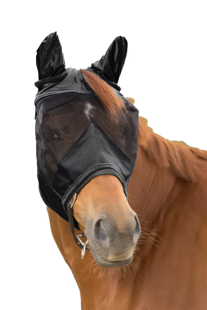 Premium maschera antimosche con orecchie Black X-Full