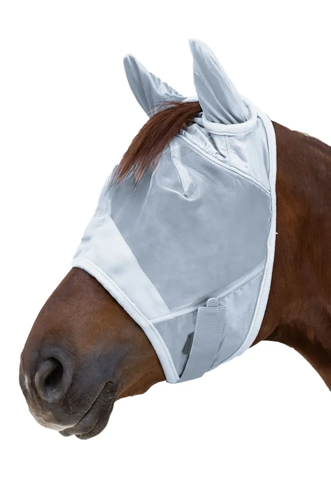 Premium maschera antimosche con orecchie Silver Grey X-Full