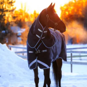 Rambo Duo Turnout Rug, 100g detachable neck & 100g + 300g Under Rug Navy/Blue Heaven 165
