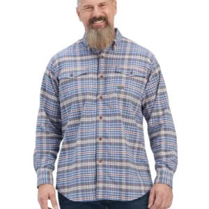 Rebar camicia da lavoro flanella DuraStretch Alloy Grey M