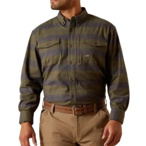 Rebar camicia da lavoro flanella DuraStretch Burnt Olive S