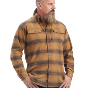 Rebar camicia da lavoro flanella DuraStretch Safari Light brown S