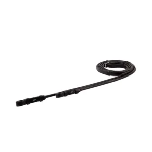 redini cuoio con grip e fermacorse, 16 mm Black/Silver F